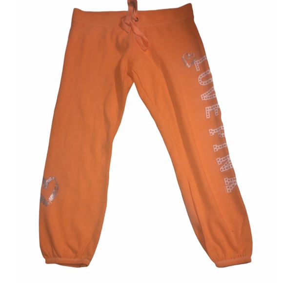 Victoria’s Secret women orange Capri sweats medium